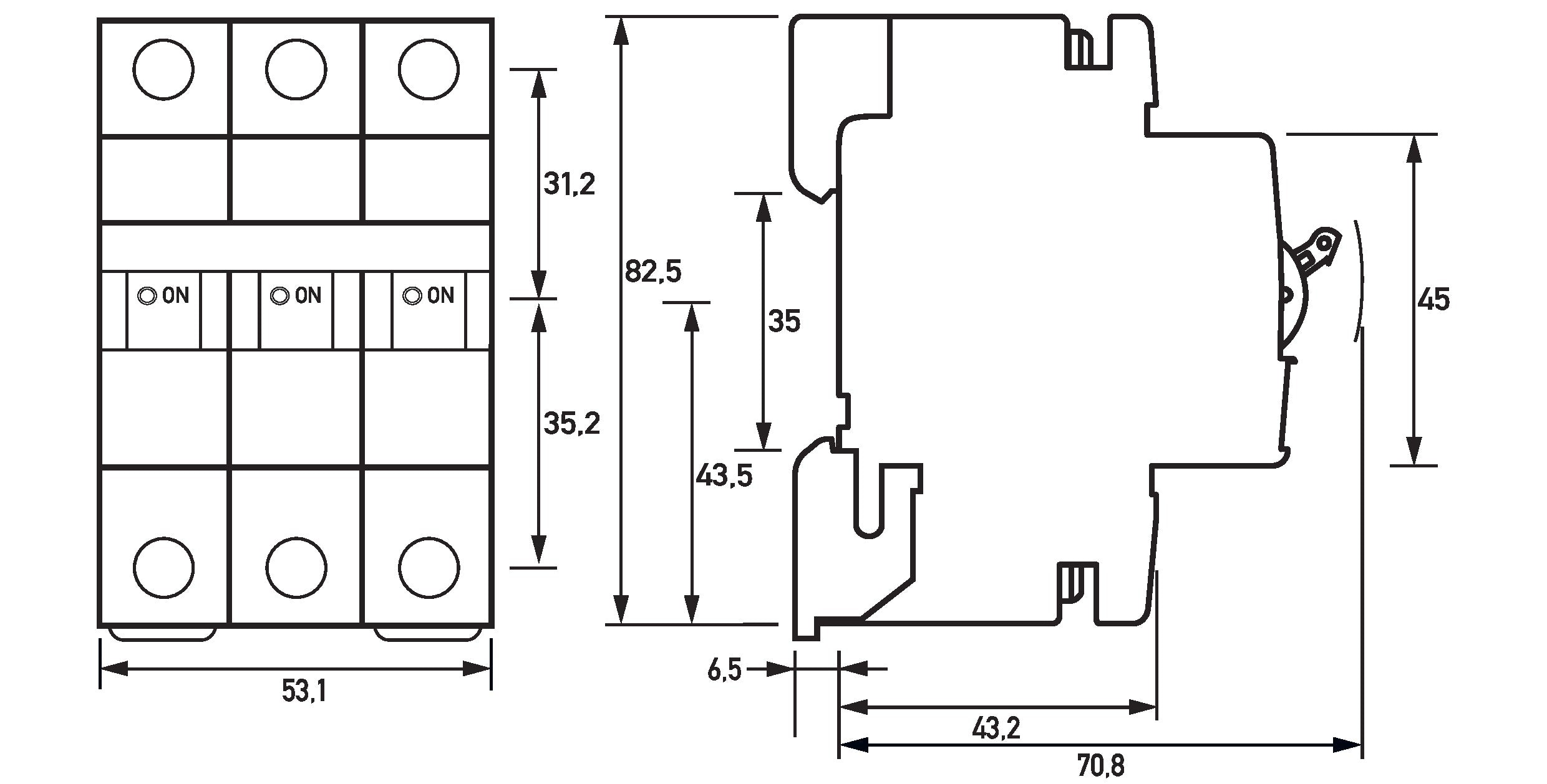 Doepke Doepke LS-Schalter 3p, C-Char, 400 V/16 A AC, 6 kA Doepke Doepke LS-Schalter 3p, C-Char, 400 V/16 A AC, 6 kA